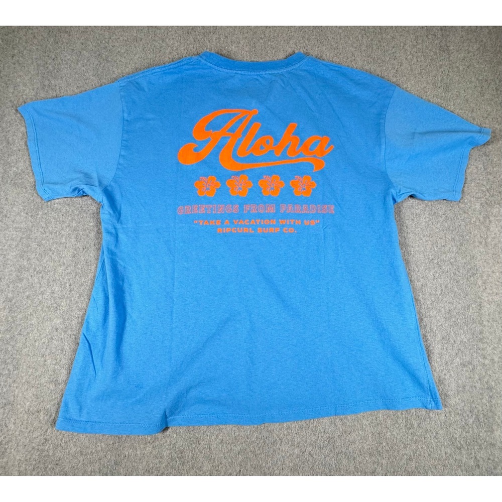 Rip Curl Aloha T-Shirt Blue Short Sleeve Tee NWT‎ New